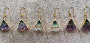 GOLD DIPPED AMETHYST THREADERS