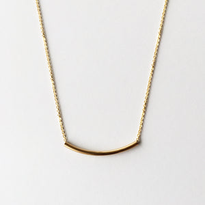 Sliding Curved Tube Necklace
