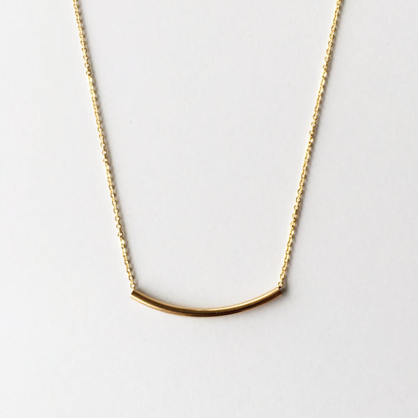 Sliding Curved Tube Necklace