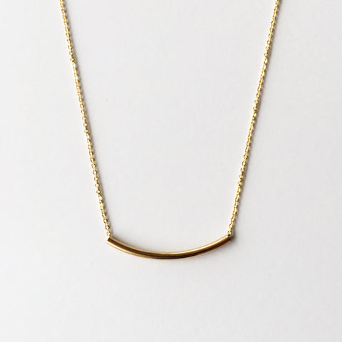 Sliding Curved Tube Necklace